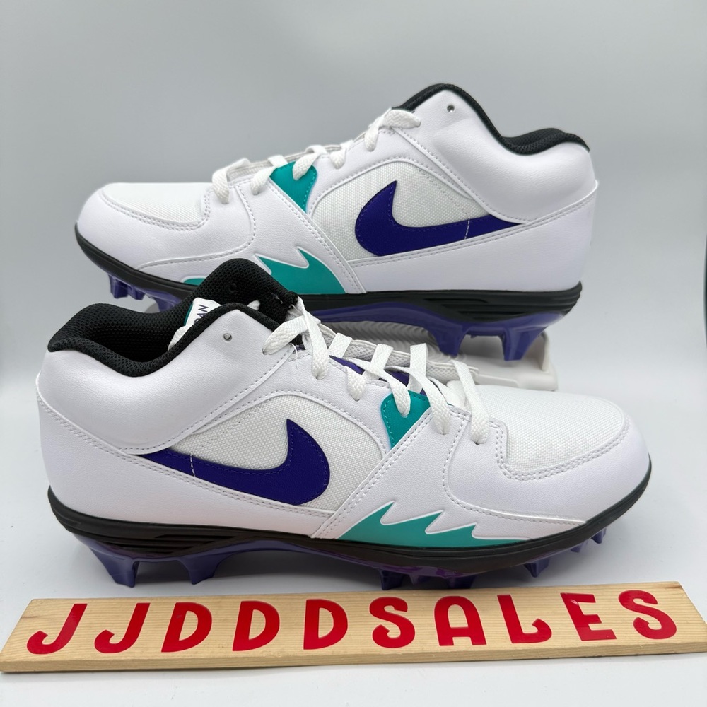 Nike Air Jordan Stadium 90 Football Cleat White Grape Ice HQ0210-105 Men Sz 11.5